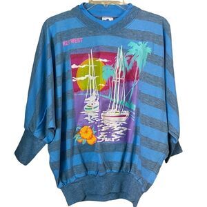 Vintage Florida Outer Reef 80s/90s Key West Graphic Sweatshirt Size Large